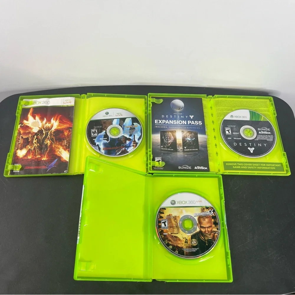 Microsoft Xbox 360 S 4GB Console System Bundle Lot With 9 Games Tested & Working